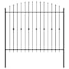 vidaXL Spike aiakaitse ASTEN 200 x 171 cm Pulberv&auml;rvitud teras Must