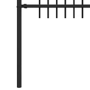 Hřebíkový obloukový plot Černá 200 x 130 cm - obrázek 6
