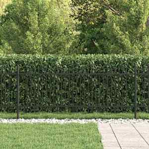 Hřebíkový obloukový plot Černá 200 x 130 cm - obrázek 3