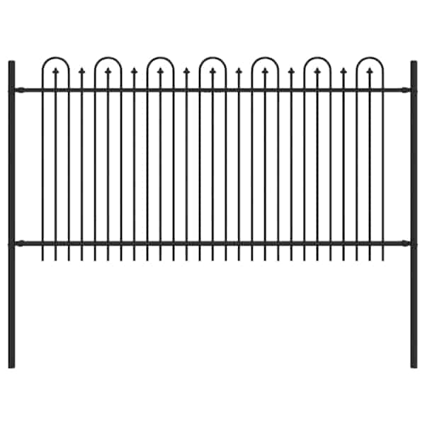 vidaXL Koonustega Kaarekujuline Aed DRONTEN 200 x 150 cm Must