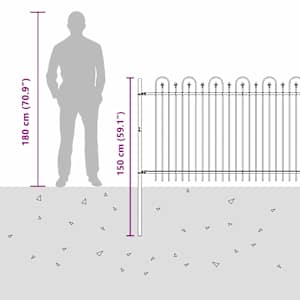 Hřebíkový obloukový plot DRONTEN Černá - obrázek 8