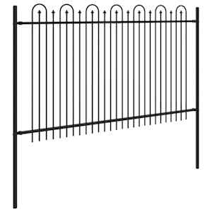 Hřebíkový obloukový plot Černá 200 x 130 cm - obrázek 4