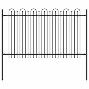 Hřebíkový obloukový plot Černá 200 x 130 cm - obrázek 2