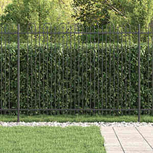 Hřebíkový obloukový plot Černá 200 x 200 cm - obrázek 3