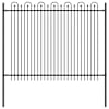 vidaXL Koonustega Kaarekujuline Aed DRONTEN 200 x 200 cm Must