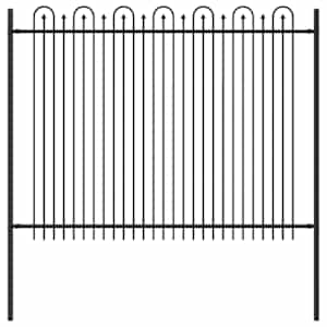 Hřebíkový obloukový plot Černá 200 x 200 cm - obrázek 2