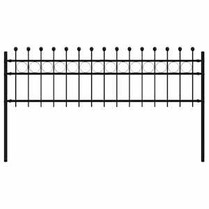 vidaXL Ring Aed TILBURG 200 x 110 cm Pulberv&auml;rvitud teras Must