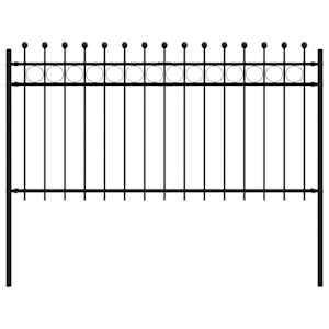 Kruhový plot Černá 200 x 150 cm Práškově lakovaná ocel - obrázek 2