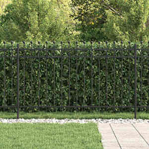 Kruhový plot Černá 200 x 130 cm Práškově lakovaná ocel - obrázek 3