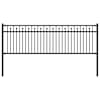 vidaXL Koonusedega Aed BAARLO 200 x 110 cm Pulberv&auml;rvitud teras Must