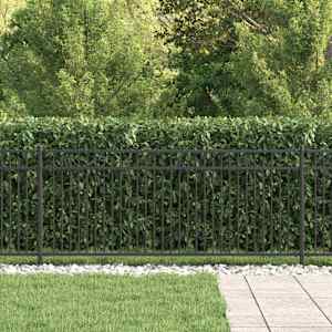 Hřebíkový plot Černá 200 x 130 cm Práškově lakovaná ocel - obrázek 3