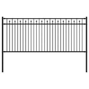 vidaXL Koonusedega Aed BAARLO 200 x 80 cm Pulberv&auml;rvitud teras Must