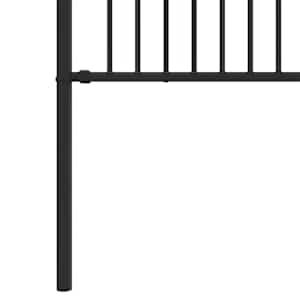 Hřebíkový plot Černá 200 x 150 cm Práškově lakovaná ocel - obrázek 6
