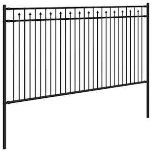 Hřebíkový plot Černá 200 x 150 cm Práškově lakovaná ocel - obrázek 4