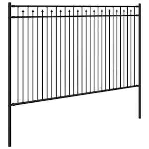 Hřebíkový plot Černá 200 x 166 cm Práškově lakovaná ocel - obrázek 4