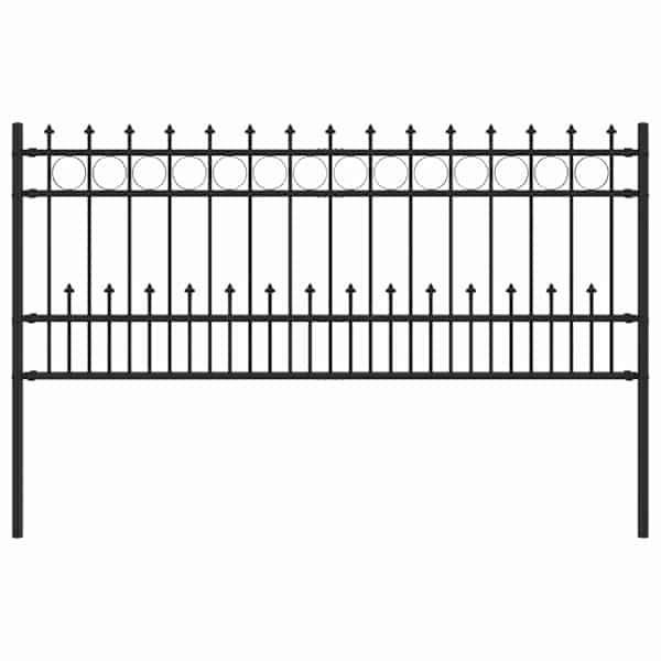 vidaXL Nugade ring aia HORST 200 x 130 cm Pulberv&auml;rvitud teras Must