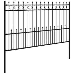 Hádí kroužkový plot Černá 200 x 130 cm Práškově lakovaná ocel - obrázek 4