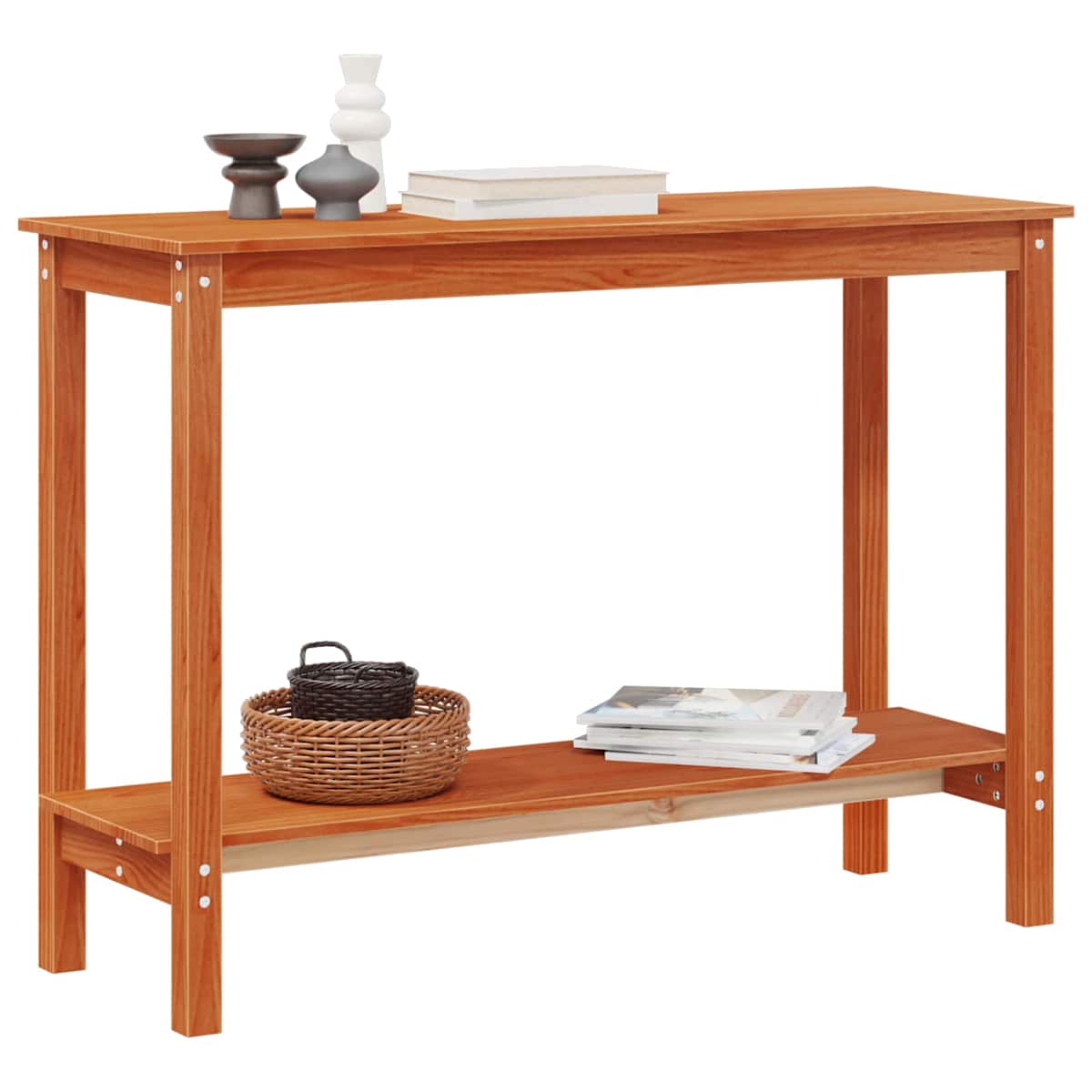 Konsolbord 110 x 40 x 80 cm Massivt fyrretræ - Billede 3