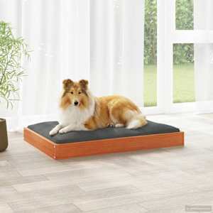 Ležišče za psa Voskast rjav 92 x 64 x 9 cm Masivno borovo les