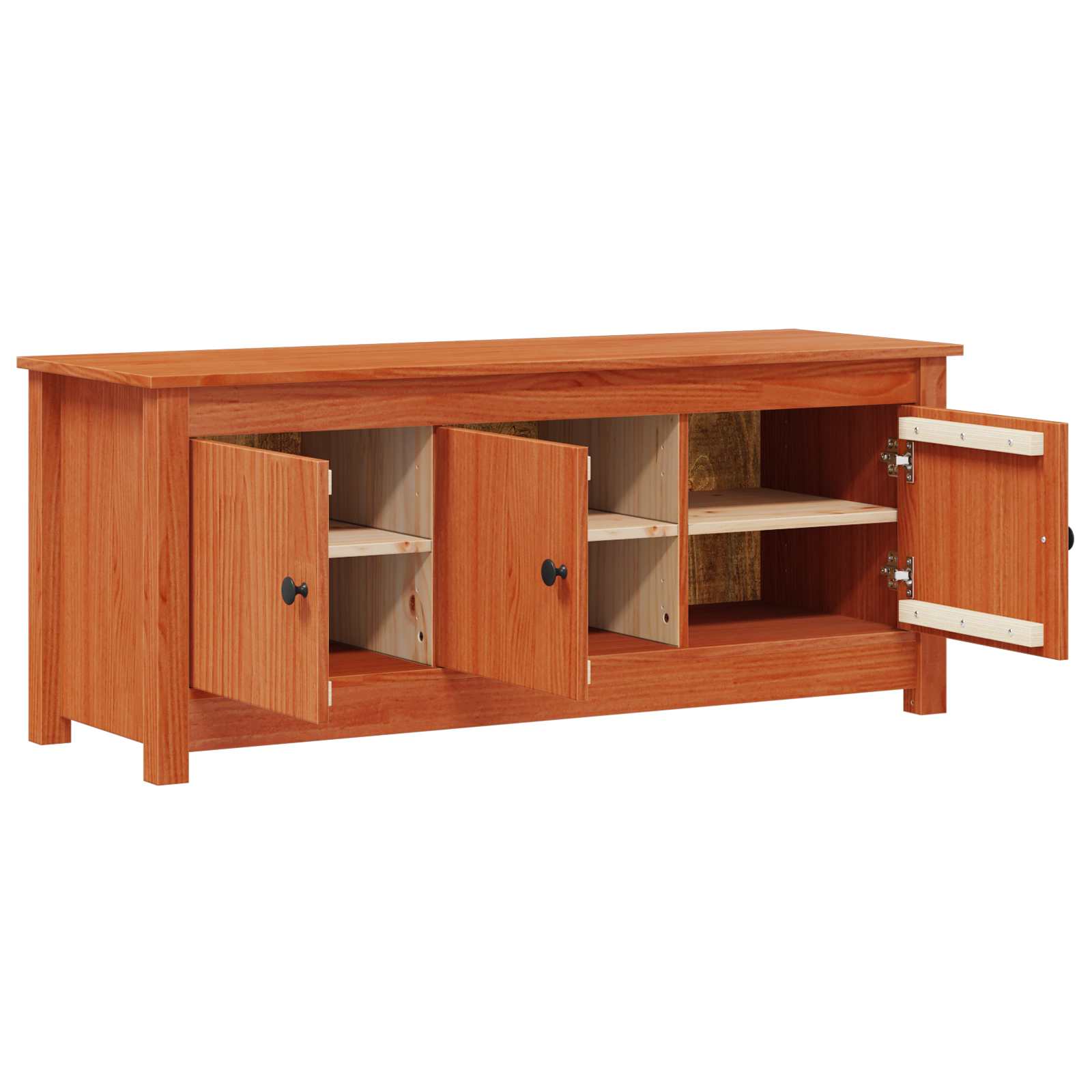 Schoenenkast Wasbruin 110 x 38 x 45,5 cm Massief grenenhout image 6