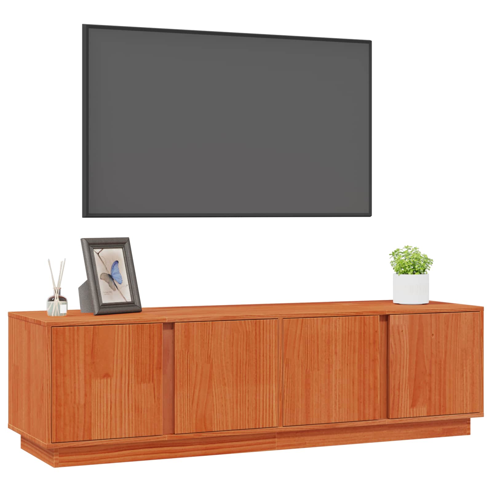 TV-kast Waskleur Bruin 140 x 40 x 40 cm Massief grenenhout image 3
