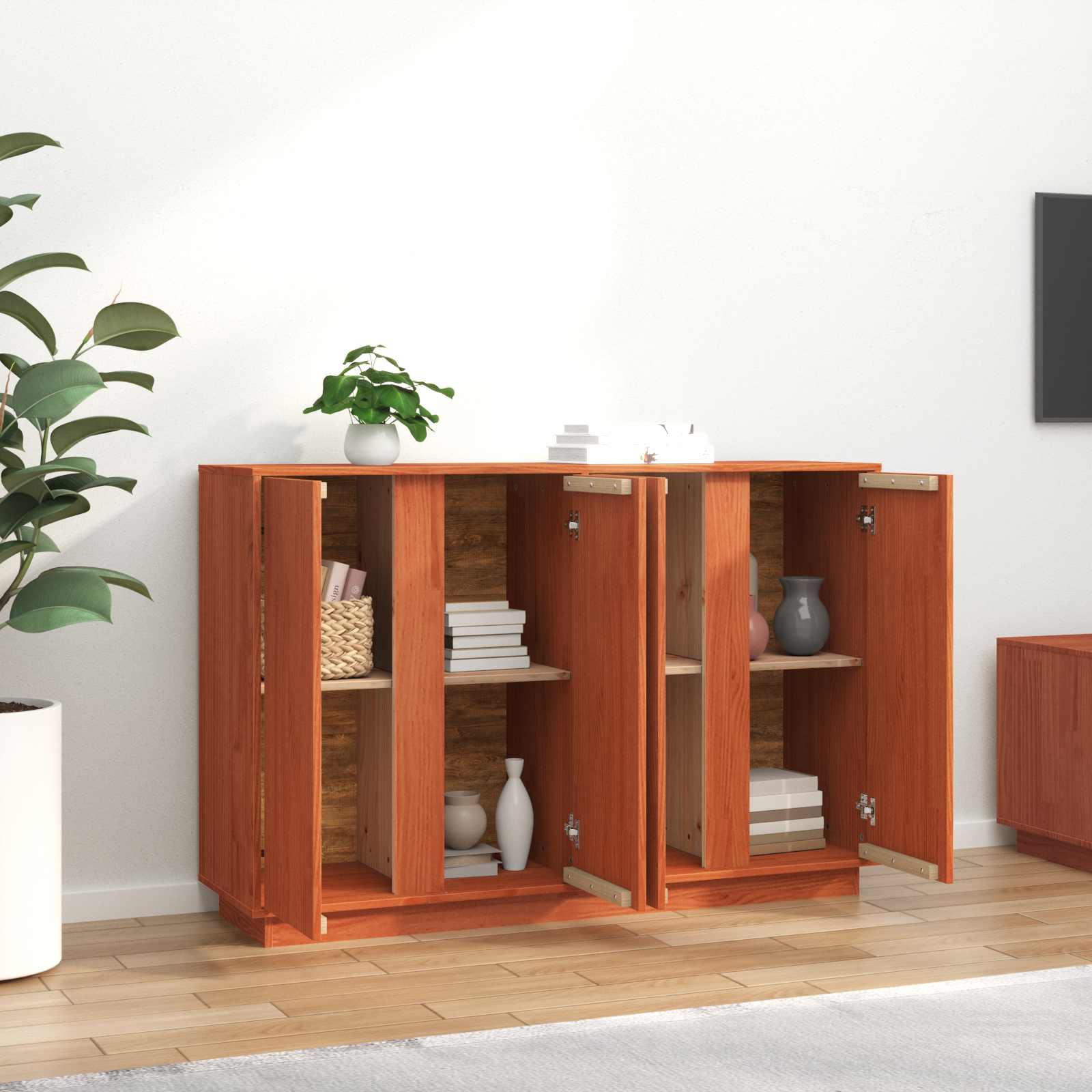 vidaXL Bufet Maro Ceară 120 x 35 x 80 cm Lemn masiv de pin
