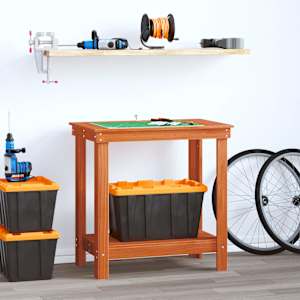 Delovna miza Voskan Rjava 80 x 50 x 80 cm Masivna borovina