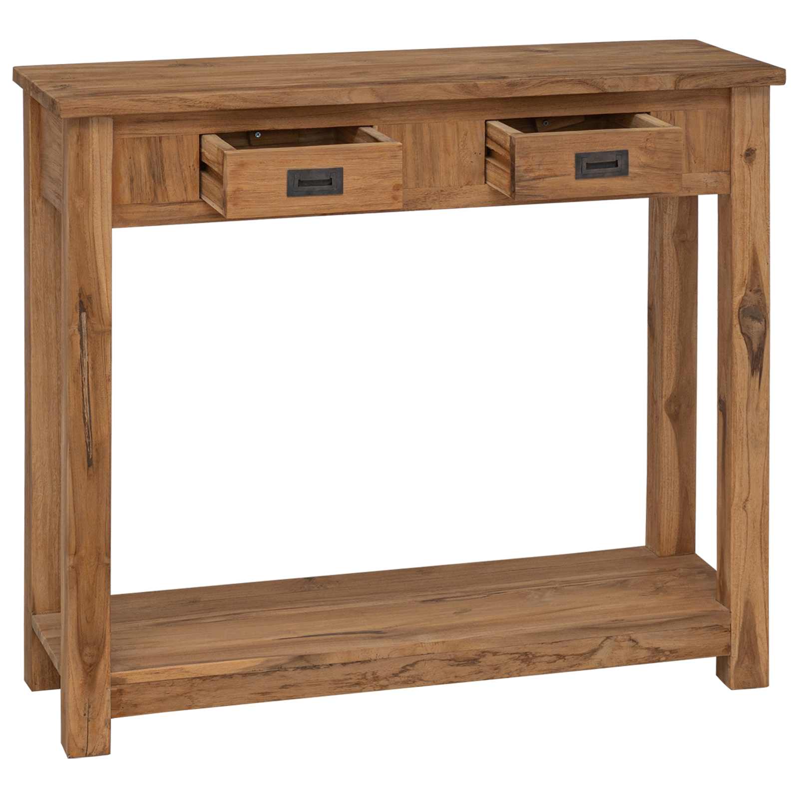 Wandtafel Naturel 90 x 30 x 80 cm Massief Teakhout image 2