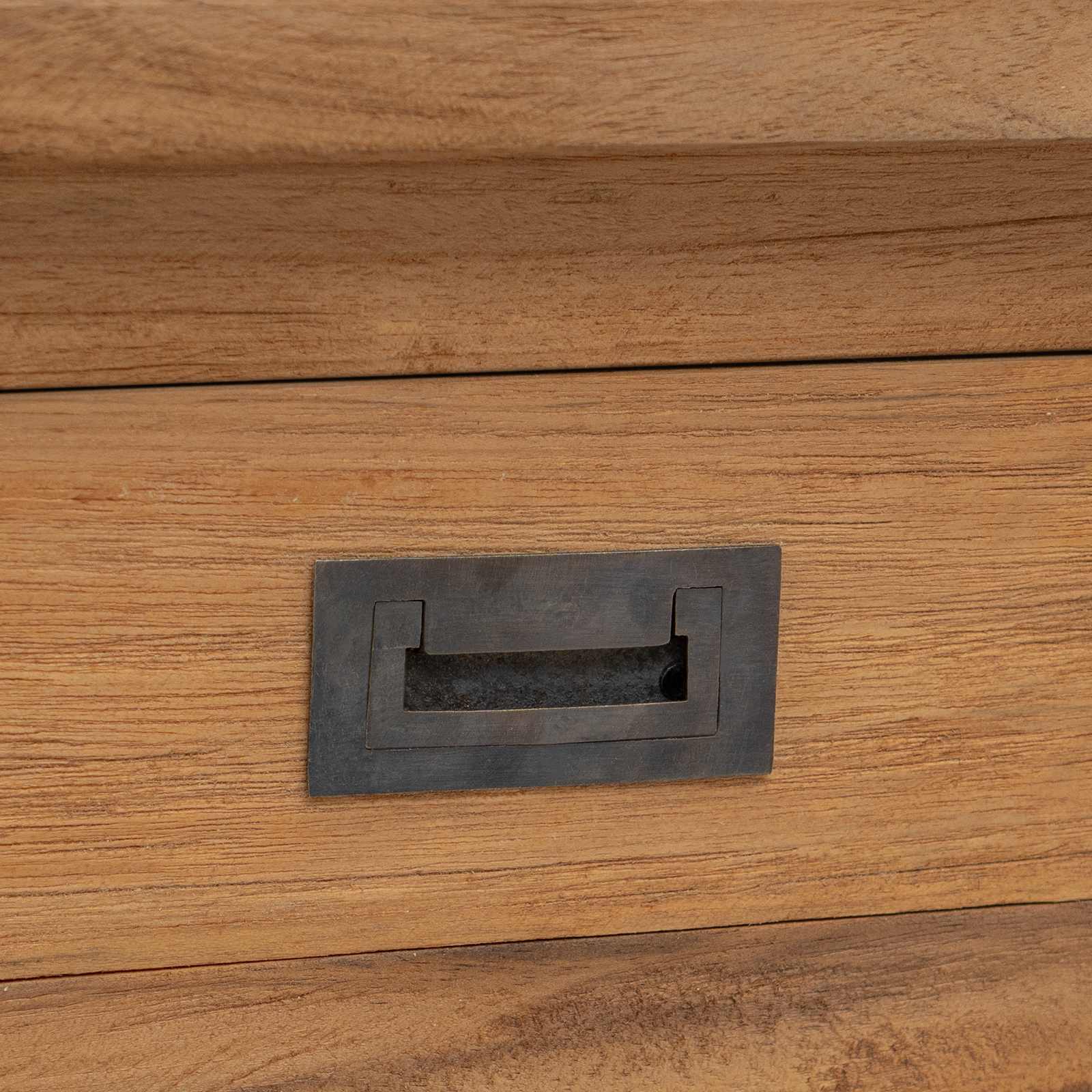 Wandtafel Naturel 110 x 30 x 80 cm Massief Teakhout image 6