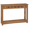 vidaXL Konsoollaud Naturaalne 110 x 30 x 80 cm Tugev teakpuit