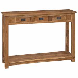 Konzolna miza Naravna 110 x 30 x 80 cm Trden tikov les