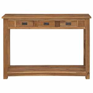 Konzolový stolek Přírodní 110 x 30 x 80 cm Pevné teakové dřevo - obrázek 3