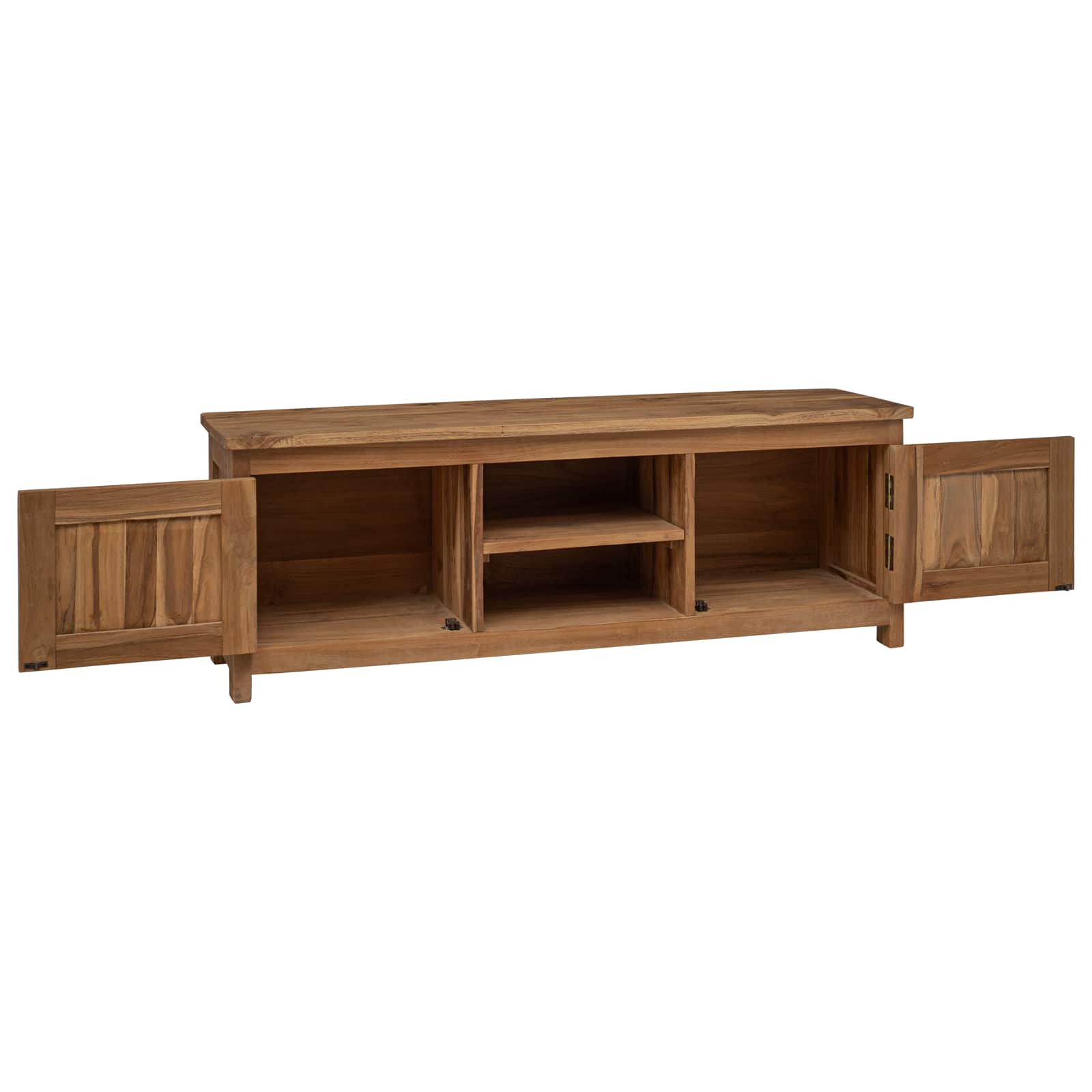 Tv-meubel 110 x 30 x 40 cm Naturel Massief Teakhout image 2