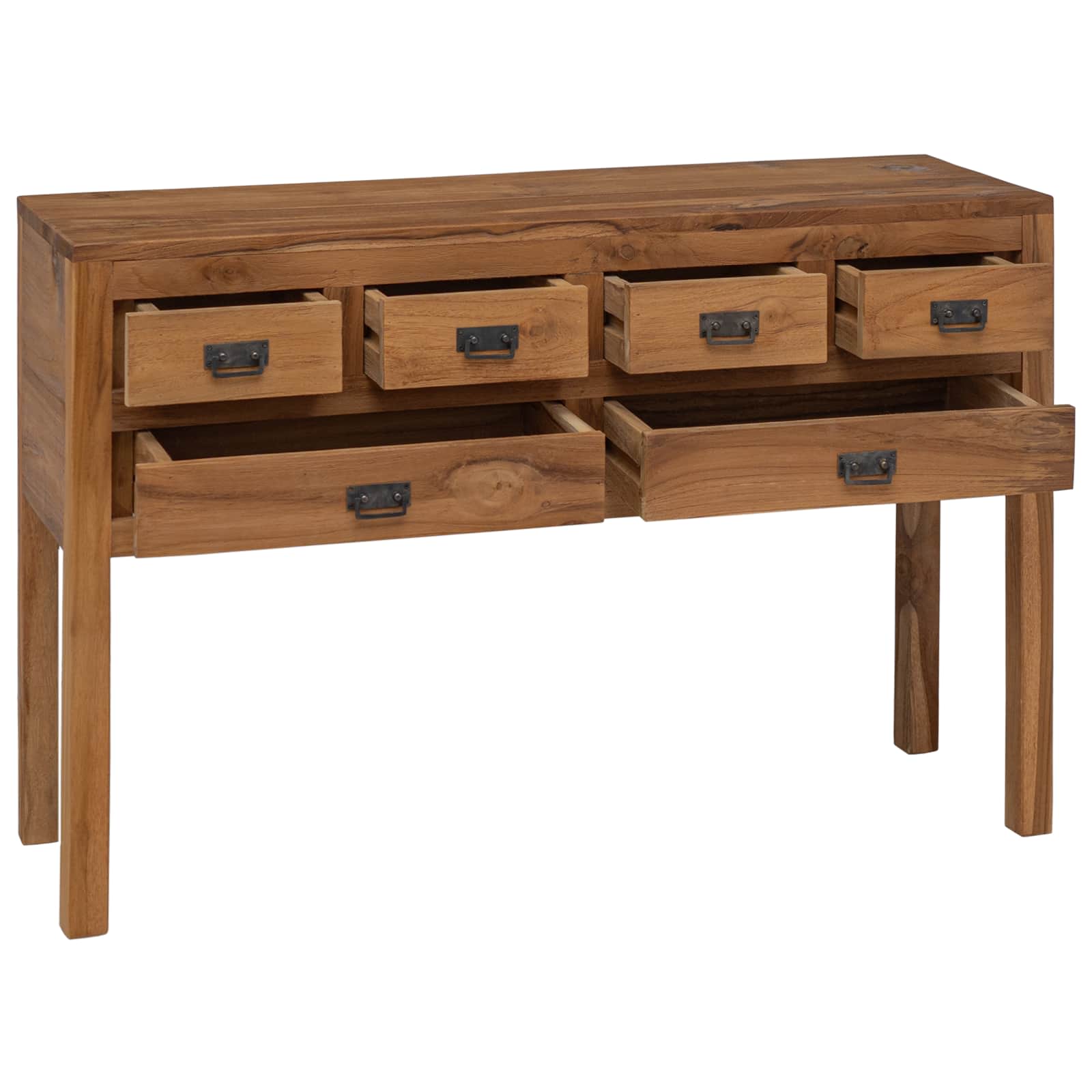 Dressoir Naturel 110 x 35 x 75,5 cm Massief Teakhout image 2
