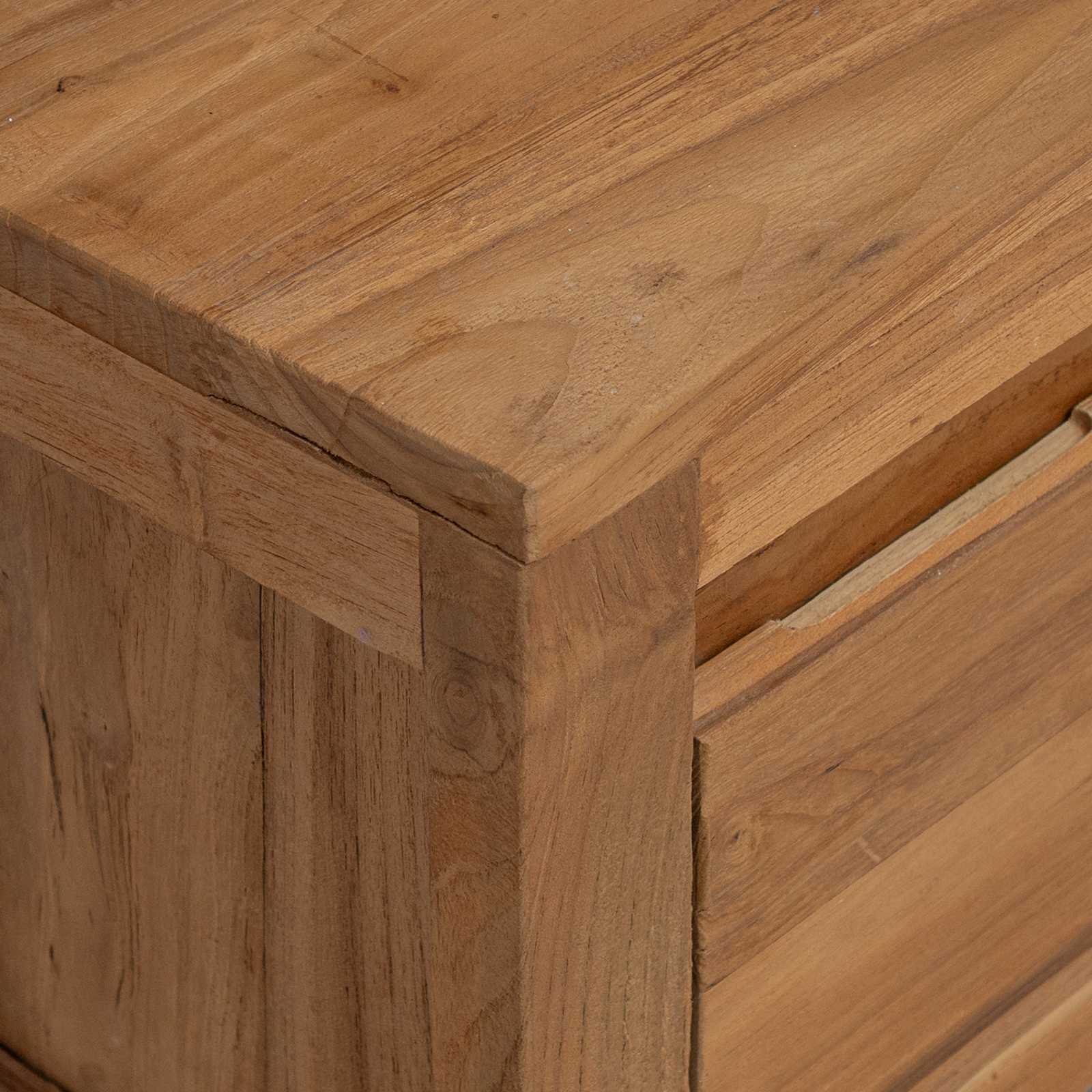 TV-kast 110 x 30 x 35 cm Naturel Massief Teakhout image 6