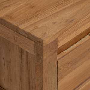 Televizní skříň 110 x 30 x 35 cm Přírodní Pevné teakové dřevo - obrázek 6