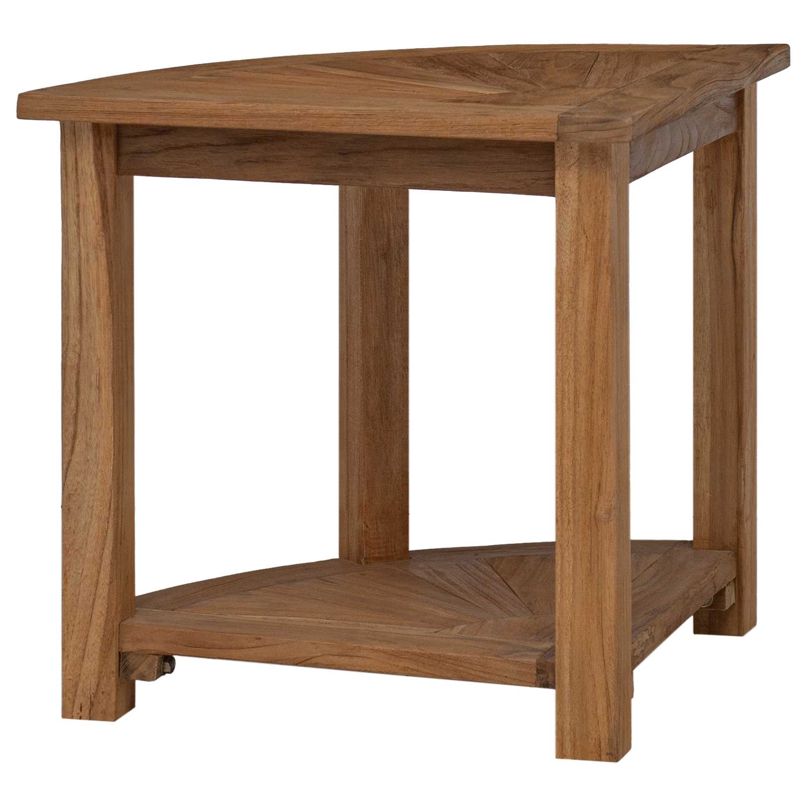 Badkamer Bijzettafel Naturel 45 x 45 x 46 cm Massief Teakhout image 5
