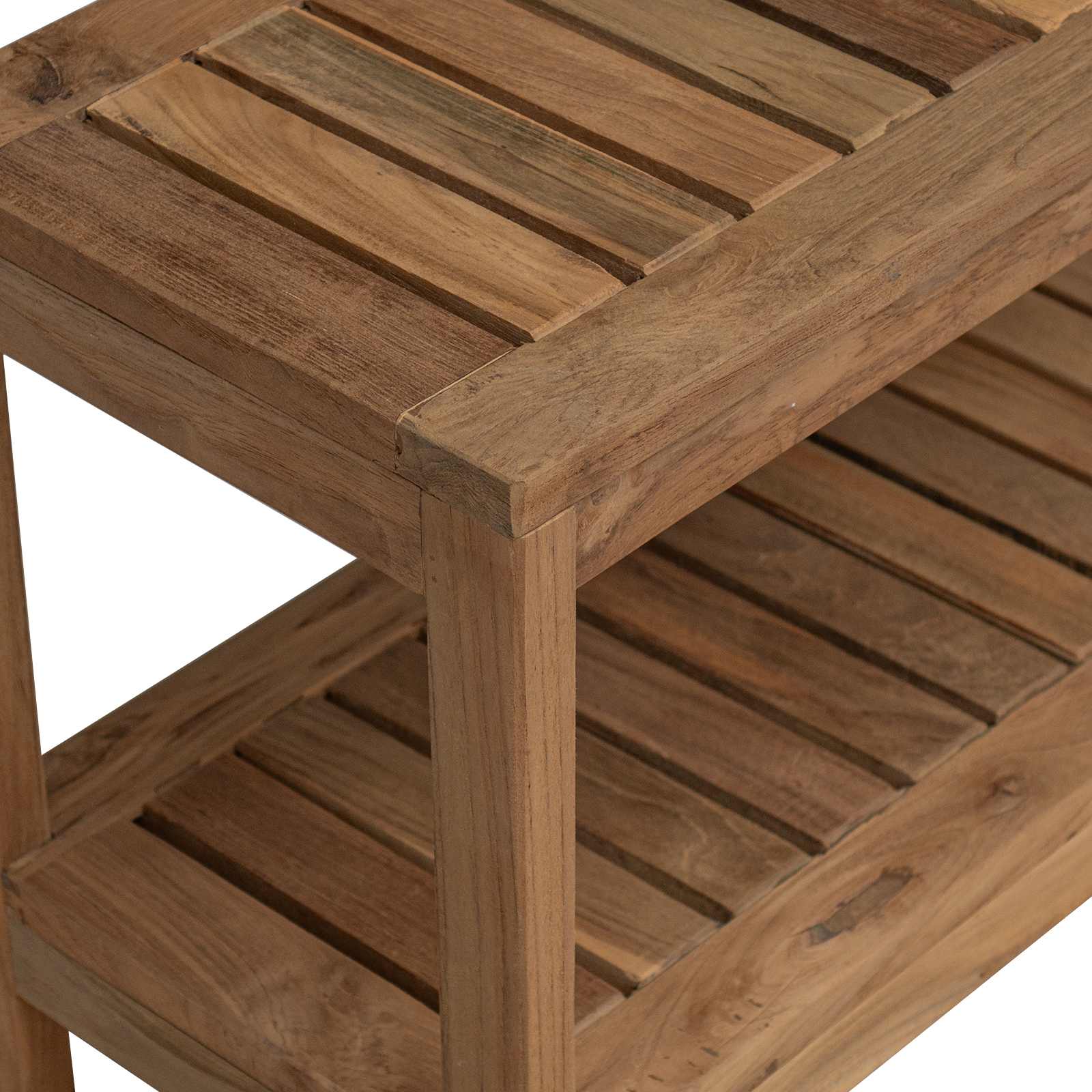 Badkamer Zijtafel Naturel 60 x 30 x 45 cm Massief Teakhout image 6