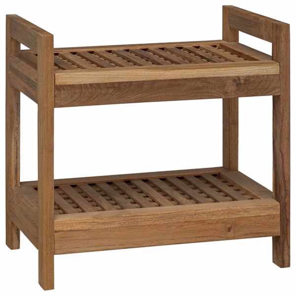 vidaXL Vannitoa riiul Naturaalne 45 x 30 x 45 cm Tugev teakpuit