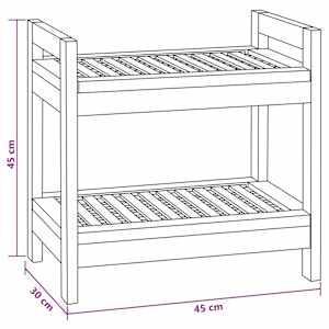 Koupelnová polička Přírodní 45 x 30 x 45 cm Pevné teakové dřevo - obrázek 7