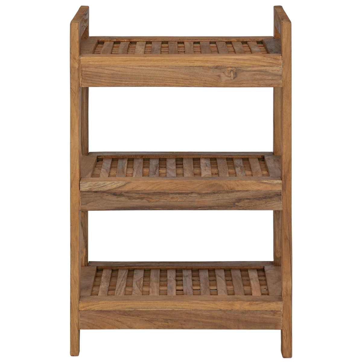 Badeværelseshylde Naturfarvet 45 x 30 x 71 cm Massiv Teaktræ - Billede 3