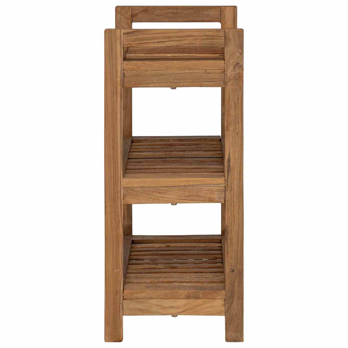 Badeværelseshylde Naturfarvet 45 x 30 x 71 cm Massiv Teaktræ - Billede 4
