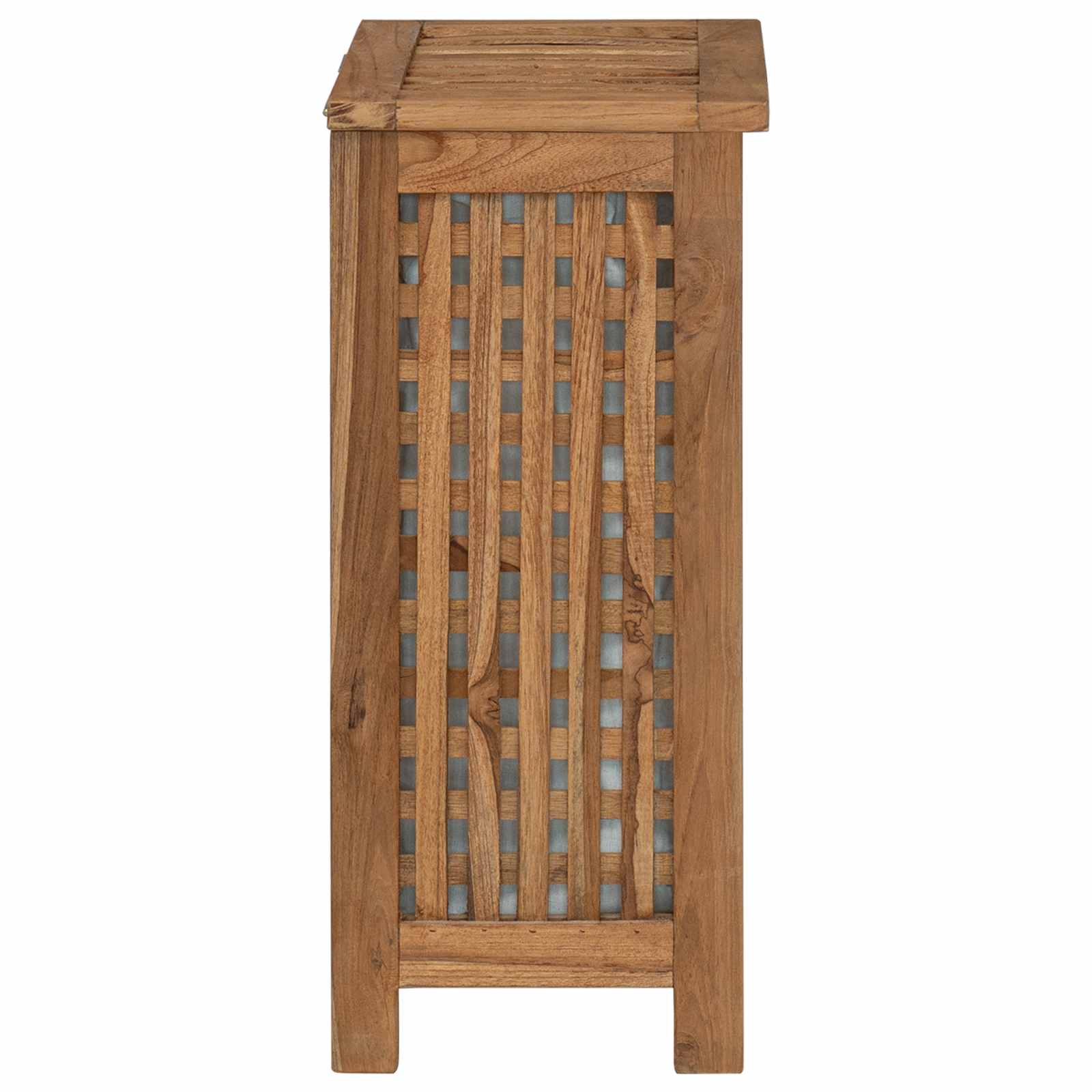Košara za pranje Naravna 35 x 25 x 60 cm Trden tikov les - slika 5
