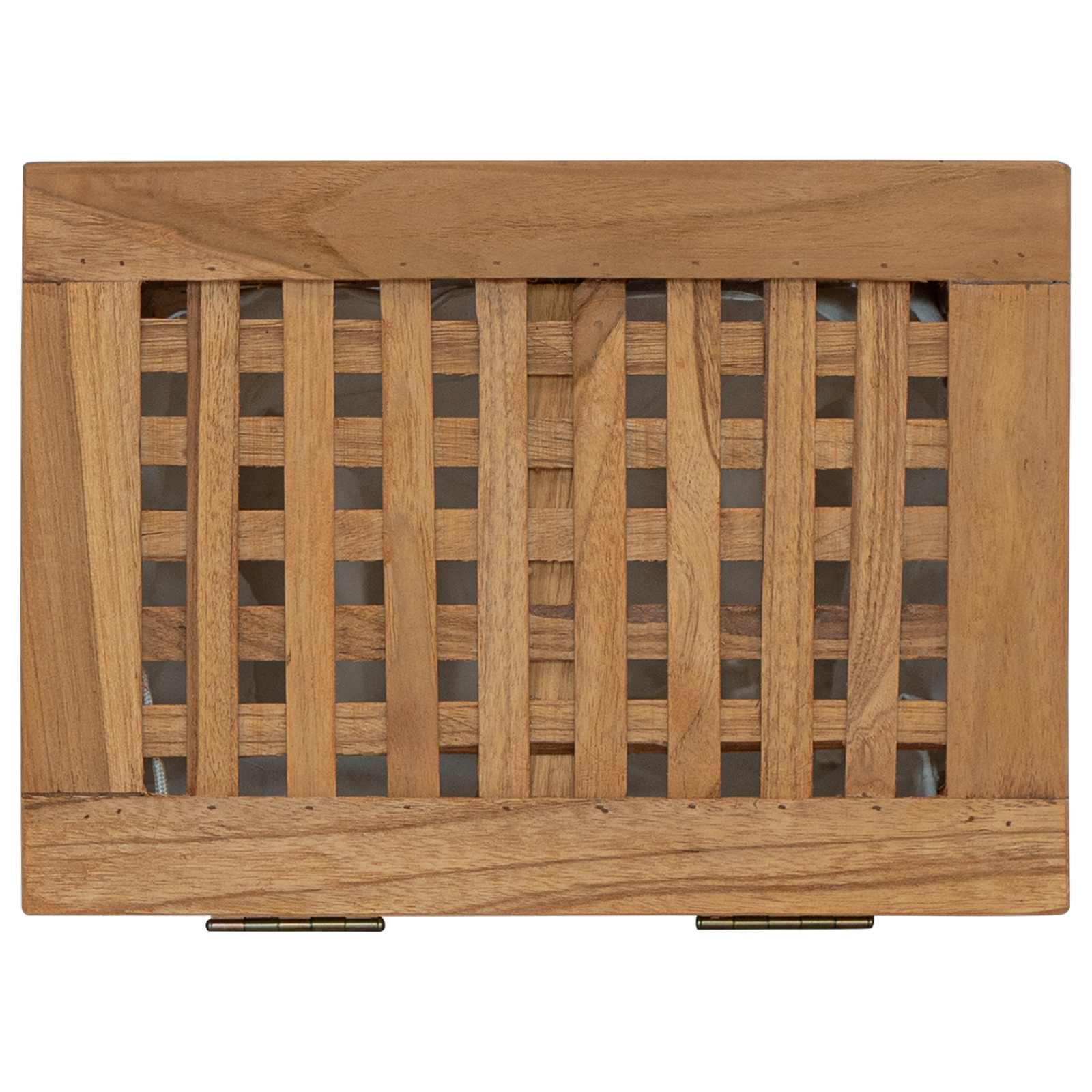 Košara za pranje Naravna 35 x 25 x 60 cm Trden tikov les - slika 6