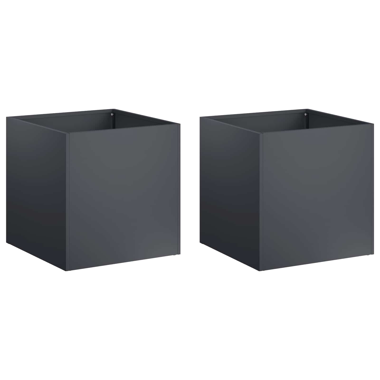 vidaXL Záhradný kvetináč 2 ks Antracitová 20 x 20 x 20 cm