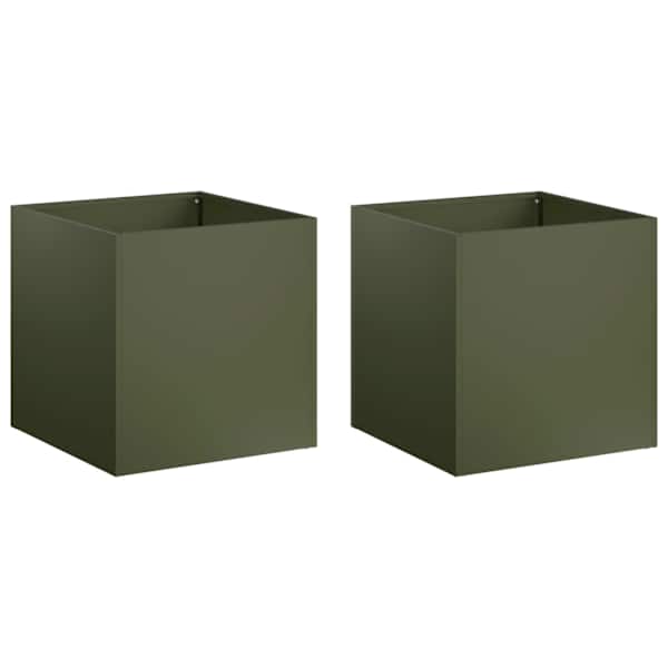vidaXL Aia istutuspot 2 tk Oliiviroheline 20 x 20 x 20 cm