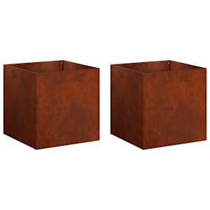 Zahradní pěstebník 2 ks Rezavá 20 x 20 x 20 cm - obrázek 2