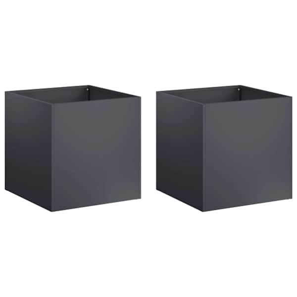 vidaXL Aia istutuspot 2 tk Antratsiit 25 x 25 x 25 cm