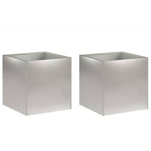 vidaXL Aia istutuspot 2 tk H&otilde;bedane 25 x 25 x 25 cm Roostevaba teras