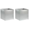 vidaXL Aia istutuspot 2 tk H&otilde;bedane 25 x 25 x 25 cm Tsingitud teras